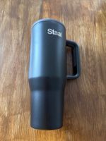 Isolierbecher Staal mit Trinkhalm schwarz