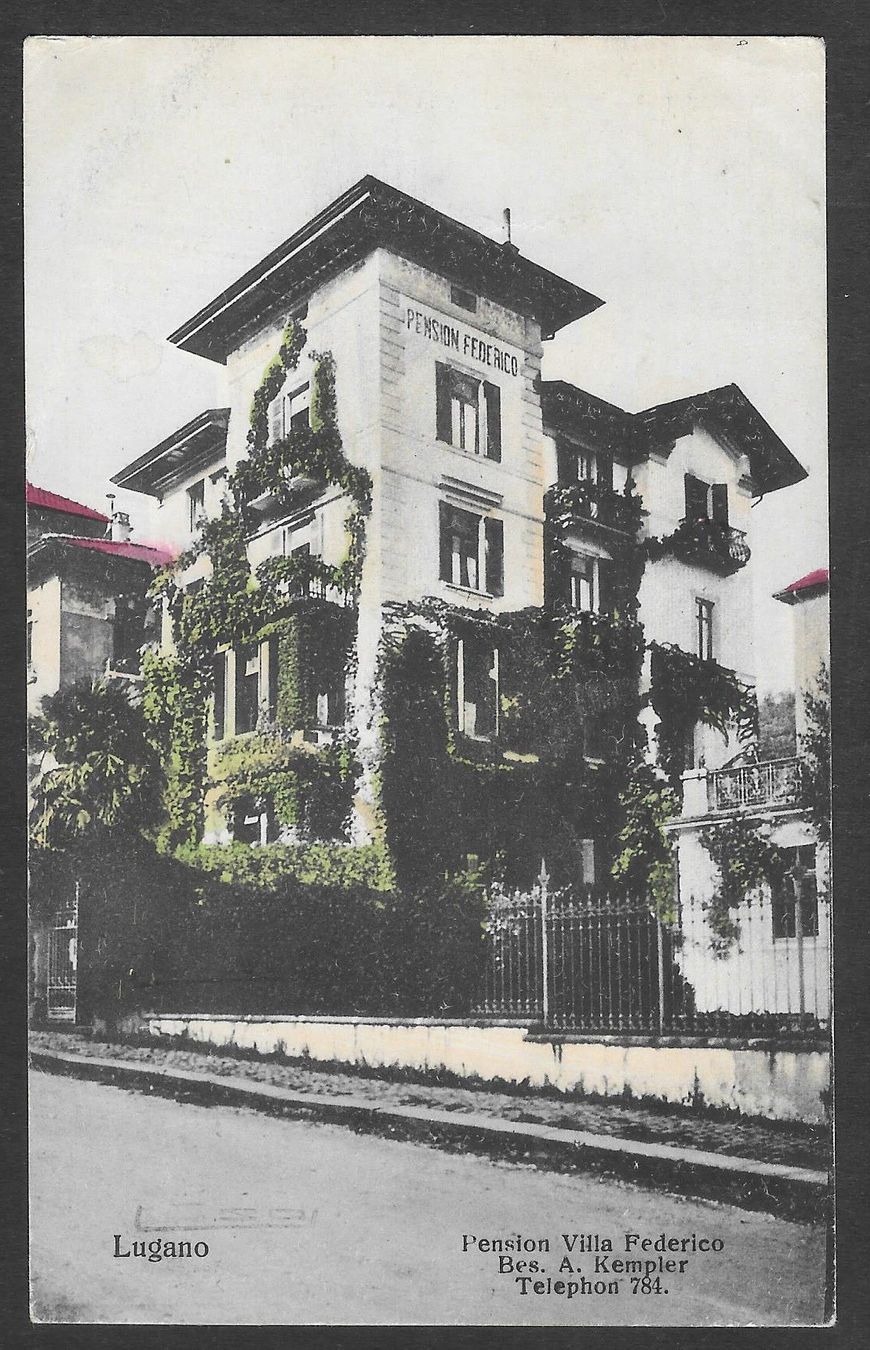 Cartes postales: Lugano Pension Villa Federico – D'occasion à Olten par clotaldi