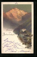 Carl Biese: Interlaken, Teilansicht mit 