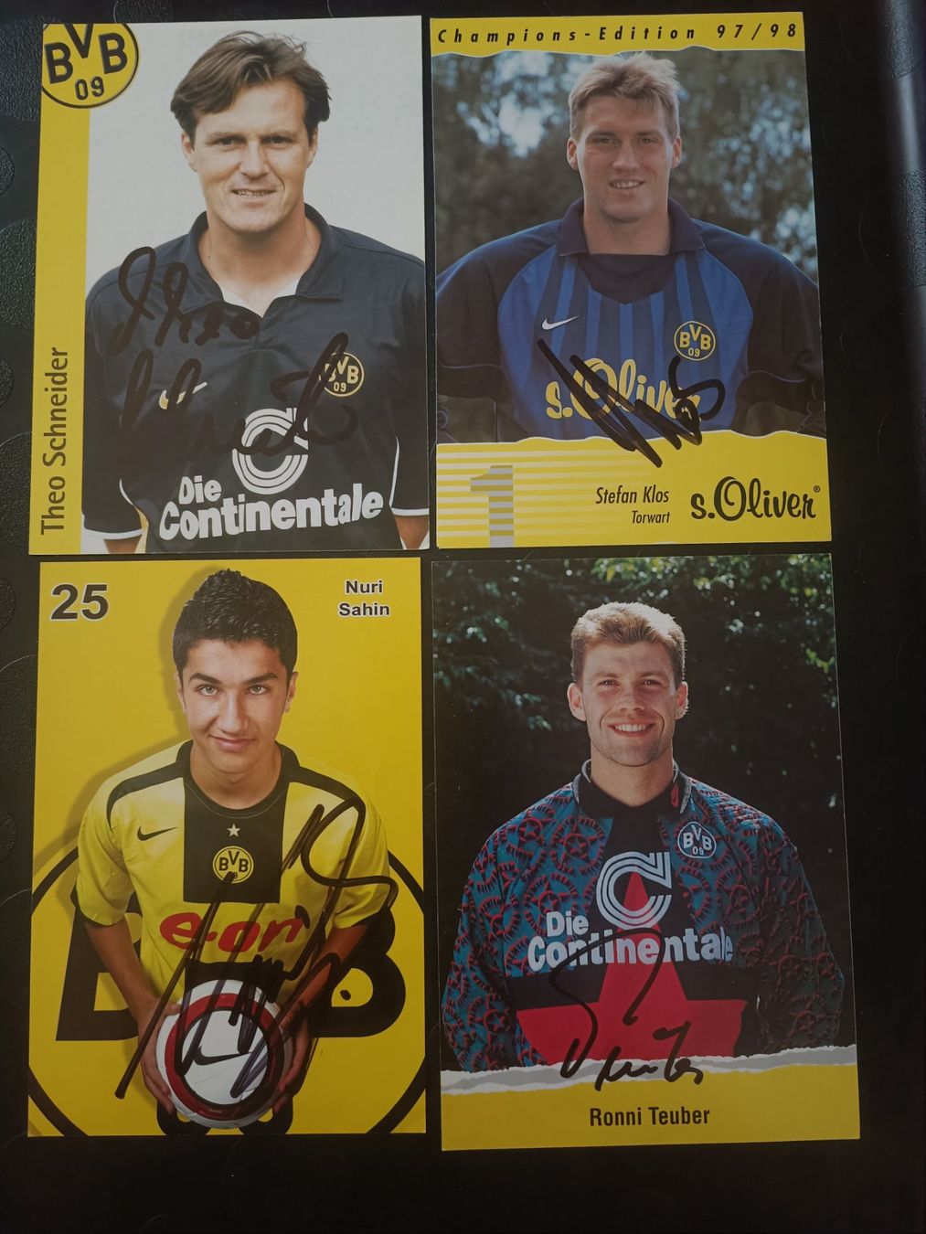 Autographes: BVB Set - 4 signierte Autogrammkarten – D'occasion à Menziken par Artographs