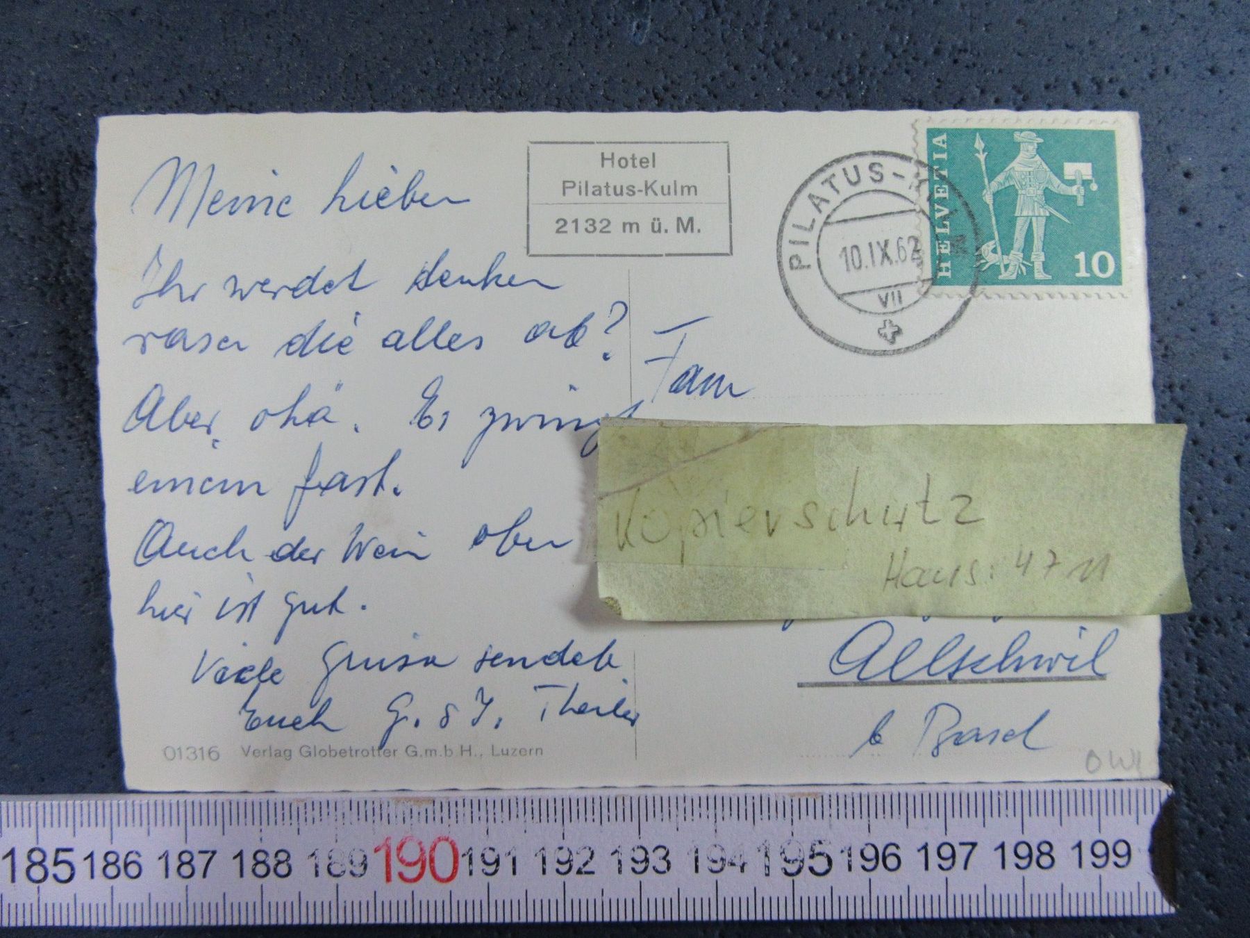 Ansichtskarten: PILATUS ONW AK 1962 – Gebraucht aus Ettingen von Hausi4711 1