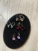 4 Paar Ohrringe, glitzernd, elegant, neuwertig