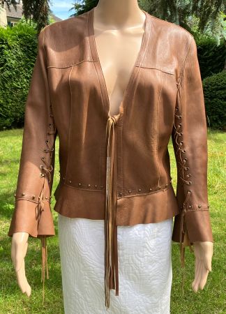 Véritable veste Vent Couvert Paris, cuir d'agneau Glover. S