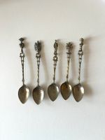 5 vintage India? tea spoons