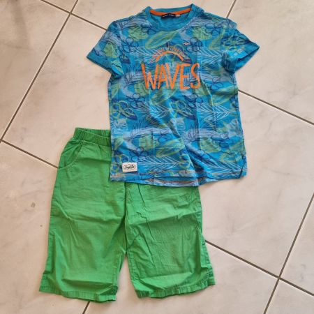 Sommer Outfit Jungen Gr. 152 Shorts & Shirt