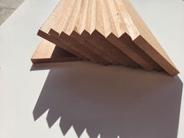 10x Mahagoni Brettli gehobelt 50-62cm – Edelholz Bastelholz