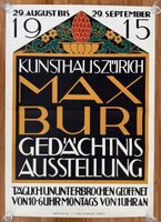 Kunsthaus Zürich, Original Plakat, Baumberger, 1915
