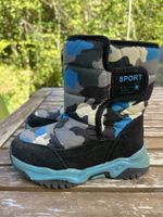 Winterstiefel Camouflage blau Grösse 29 gebraucht