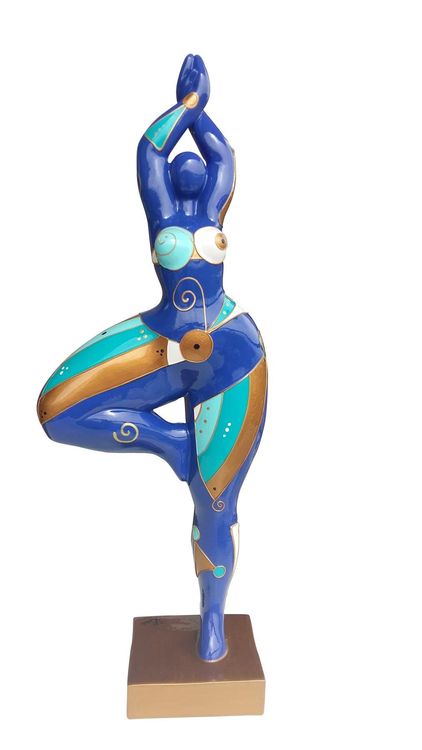 Statue femme danseuse en résine avec ornements H33cm - BALERINA 06 Statue femme danseuse en résine avec ornements H33cm - BALERINA 06