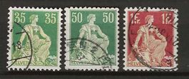 CH111z - Helvetia avec épée 1117/113Z/115Z obl.