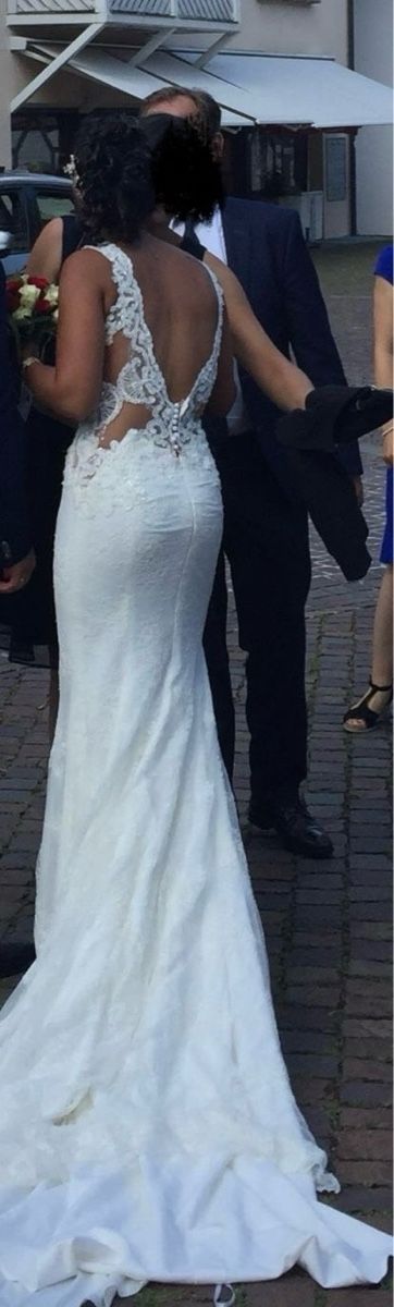 Vestiti: Hochzeitskleid weiss mit Spitze – Usato da Itingen venduto da Habano1492 3