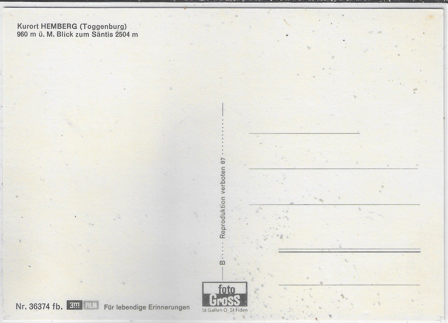 Cartoline postali: Kurort Hemberg - Multiview – Usato da Ettingen venduto da Kartenplanet 1