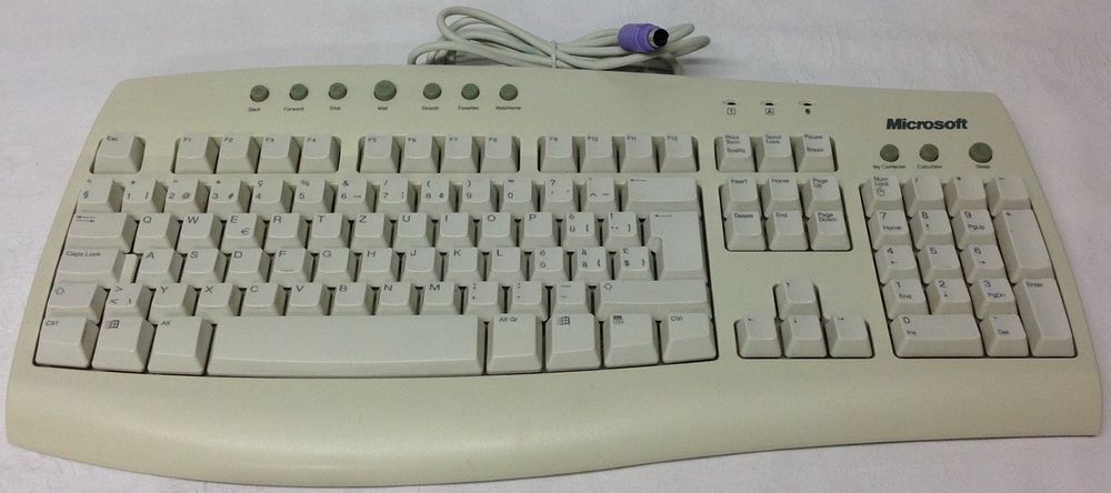 Microsoft X08-07606 Internet Keyboard cordlet PS/2 grau | Kaufen auf ...
