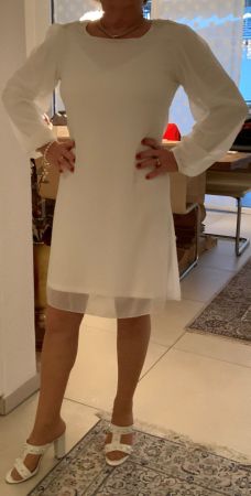Strand-Partykleid wollweiss Gr.36/Madeleine