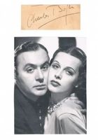 Charles Boyer 1899-1978 Autogramm signiert Karte 5x10cm