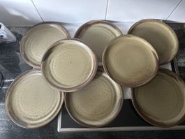 Rössler - Esseller Keramik SAHARA braun 8er Set gut. Zustand