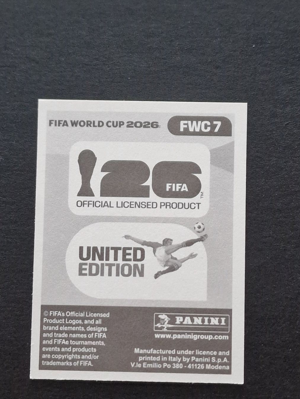 Panini Carte collezionabili: Panini - FWC 7 – Nuovo (secondo la descrizione) da Bouveret venduto da psv01 1