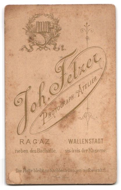 Fotografie & Manifesti: Fotografie J. Fetzer, Ragaz, neben der B – Usato da Berlin venduto da bartko-reher 1