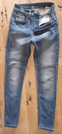 ROKKER High Waist Slim Motorrad Jeans Gr 34-36