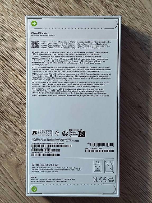 Telefoni cellulari / Smartphones: iPhone 16 Pro Max – Usato da Lugano venduto da 3L1554 1