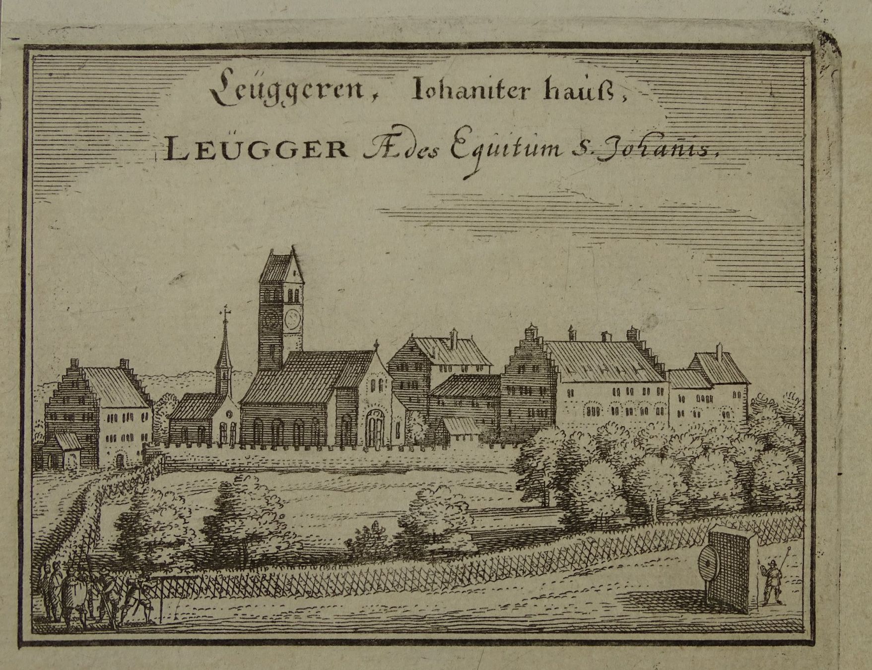 Incisioni: LEUGGERN, LEUGGEREN, KUPFERSTICH 1654 – Usato da Grüningen venduto da Kartensammler