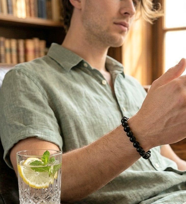 Armbänder & -reifen: Klassisches Onyx-Edelstein Armband  - neu – Neu und originalverpackt aus Uetikon am See von Coralreef 2