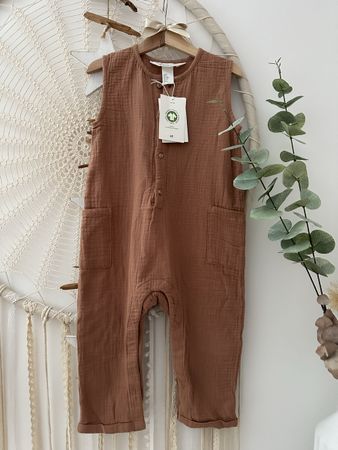 Musselin Jumpsuit, Gr. 98 Sommerlich *NEU