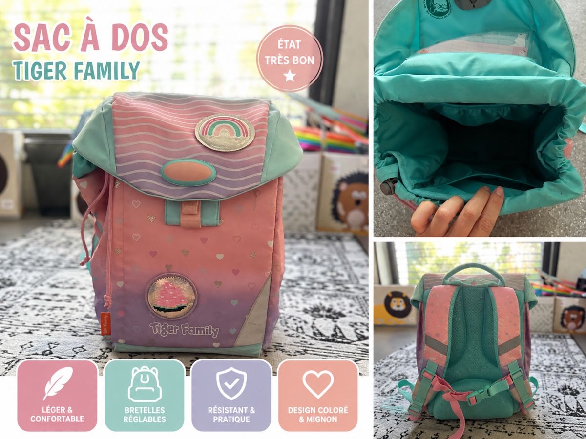 Sacs & sacs à dos: Tiger Family Eggie Peach Waves – D'occasion à Gurmels par Swisspod
