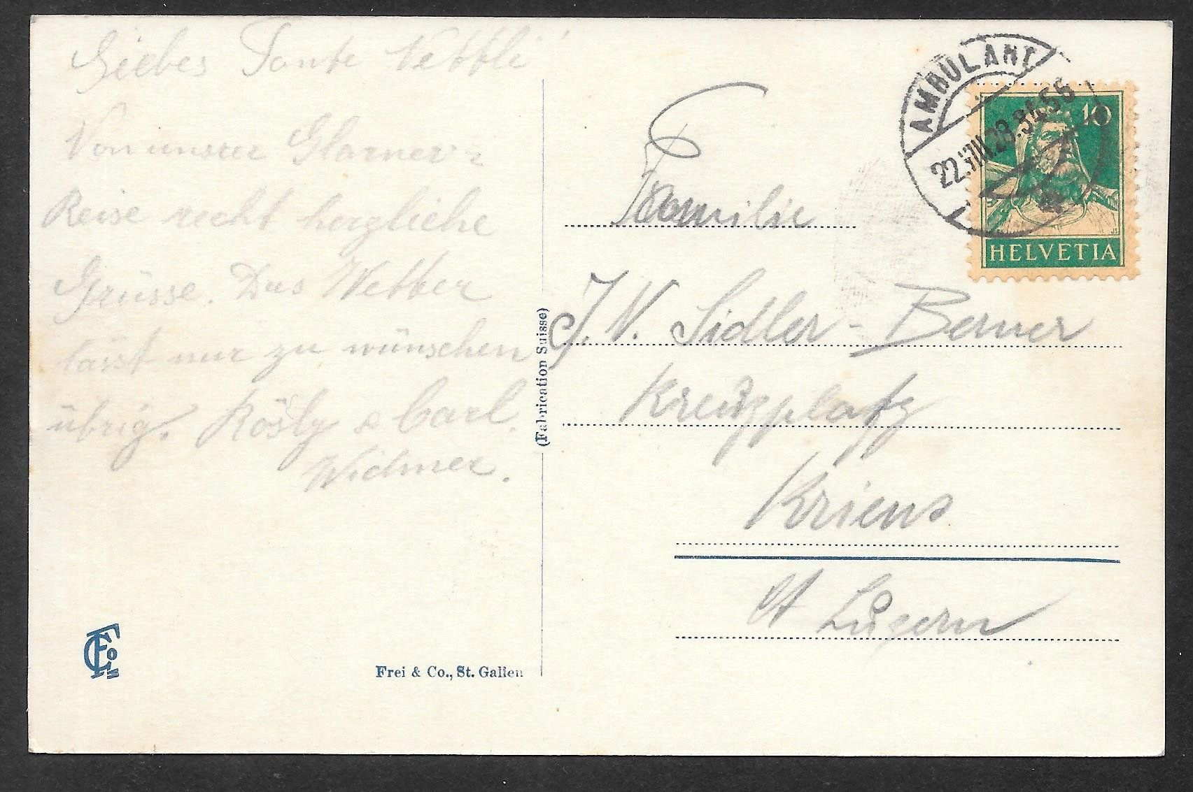 Cartoline postali: Schwändi Teilansicht – Usato da Olten venduto da clotaldi 1