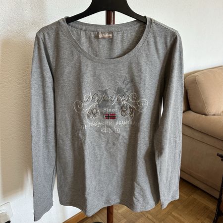 Napapijri Maglietta maniche lunghe grigio taglia XL 47