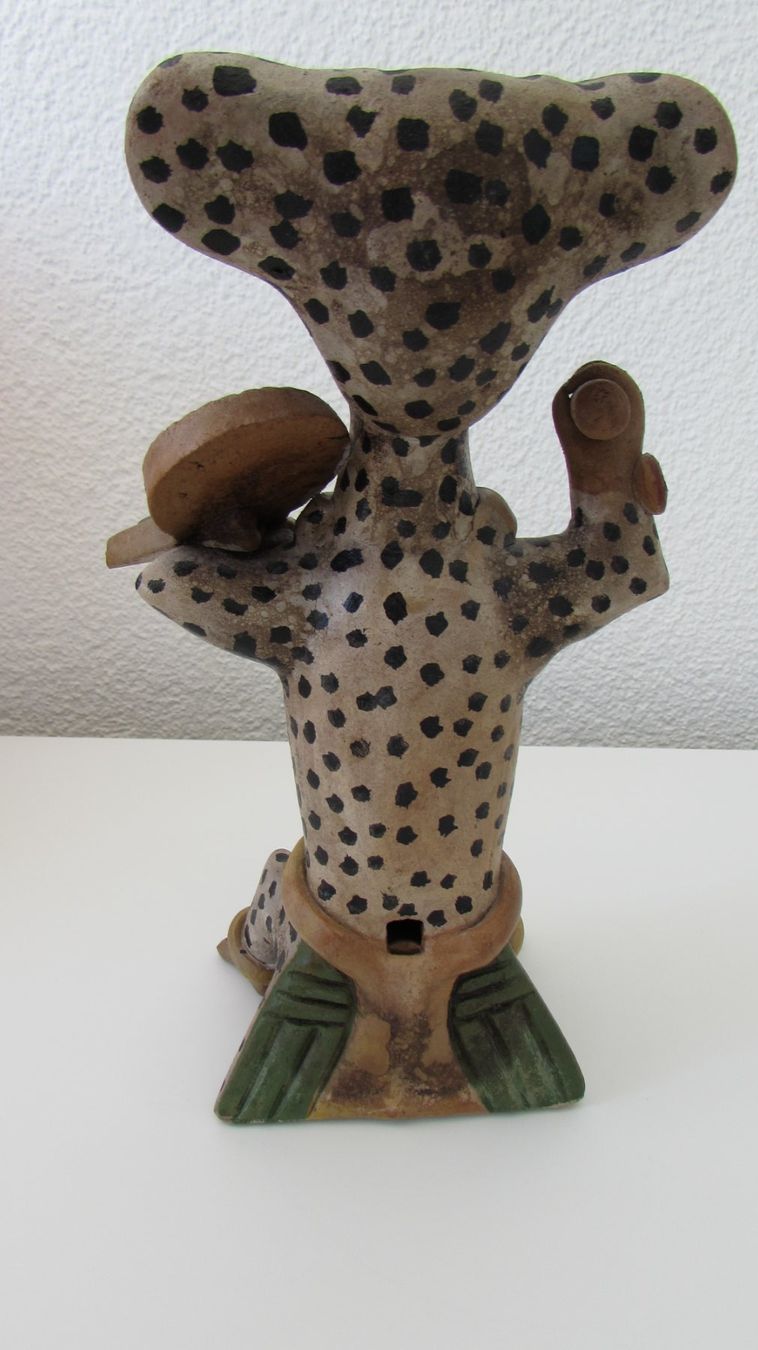 Figuren: Keramikfigur Jaguar Krieger-Frühlingsdeko – Gebraucht aus Weesen von Travelersplace 4