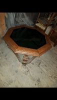 Table en verre fumé + armoire d'angle