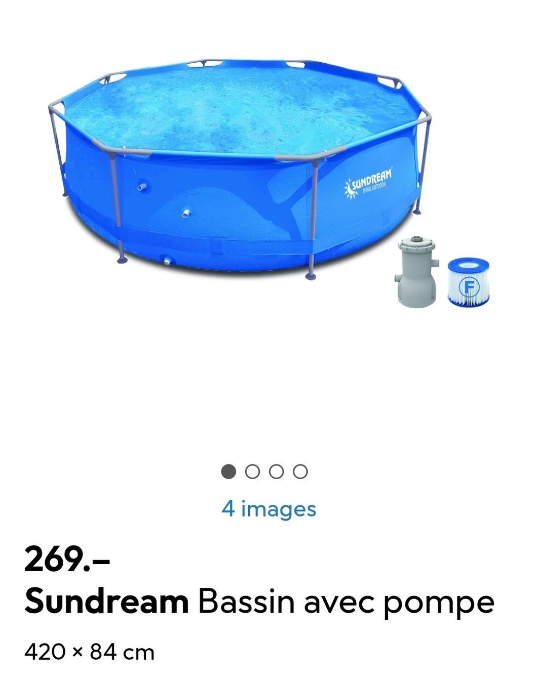 Piscine: Piscine neuf 4.20m × 84cm – Nuovo e nell'imballaggio originale da Yverdon-les-Bains venduto da adr_kl8v 1