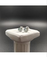 Ohrstecker Silber blau Mossanit Rund A23 1ct GRA Zertifikat