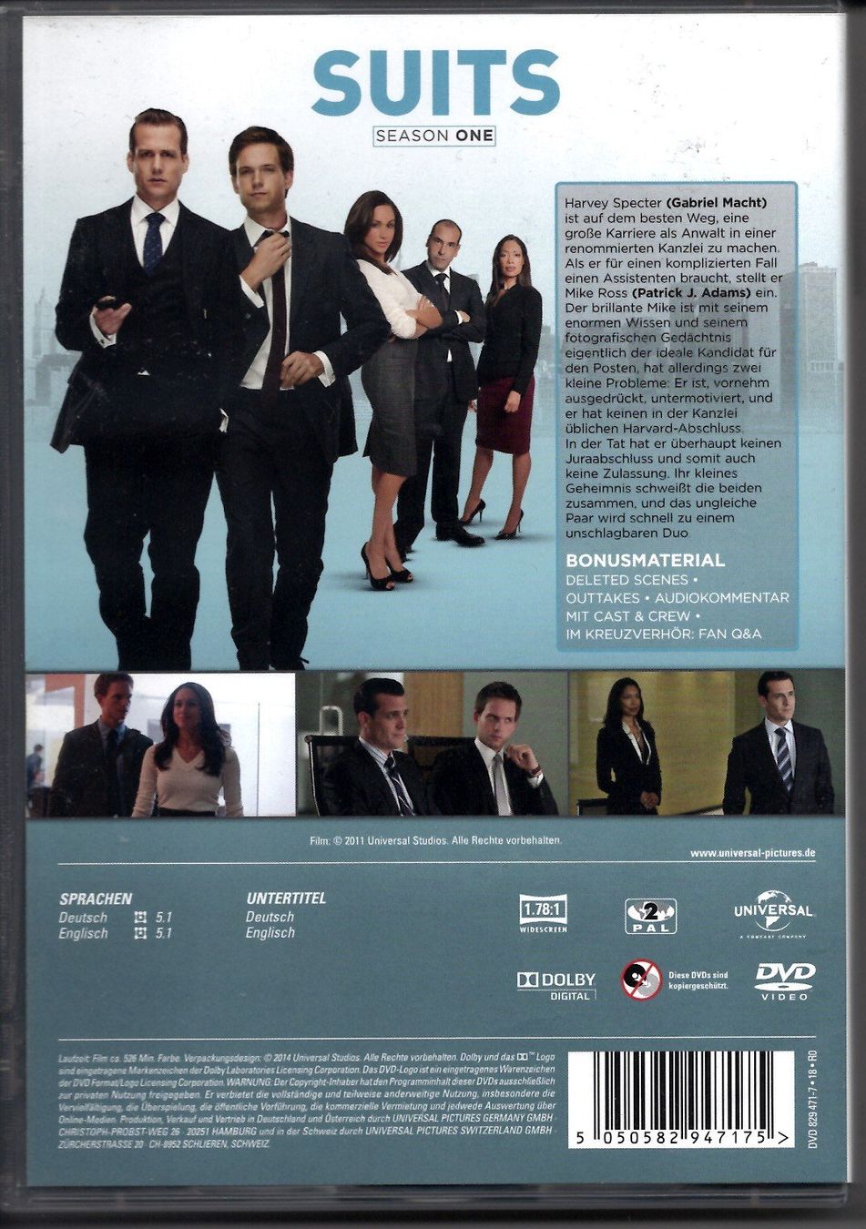 Tutti i DVDs: 5 DVD (Suits Season ONE, TWO, THREE) – Usato da Brunnadern venduto da eichmann.anton 1