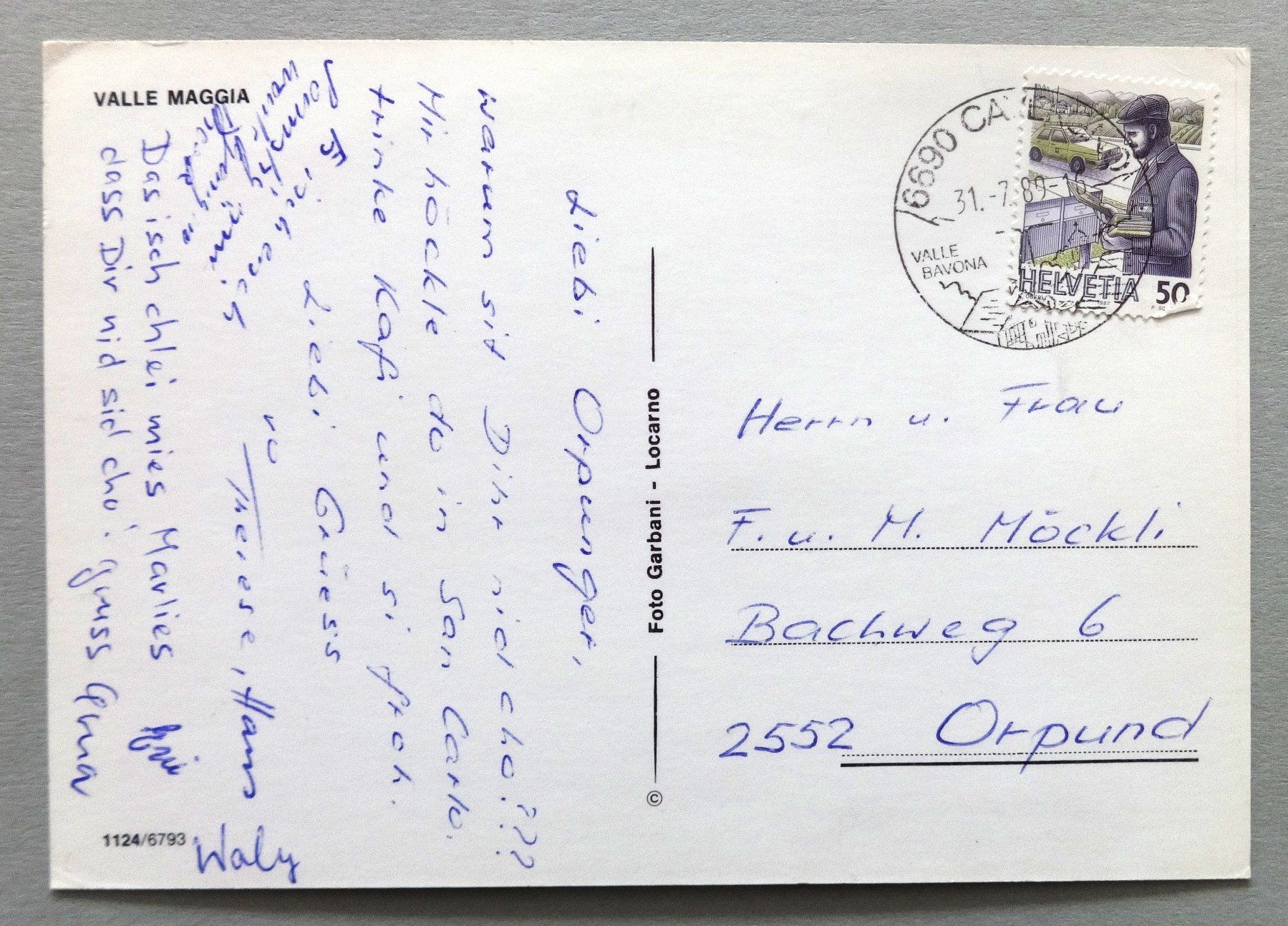 Cartoline postali: Valle Maggia – Usato da Fétigny venduto da Billy2miny 1