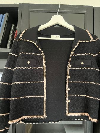 Sandro Blazer Perlenknöpfe Schwarz Gr. 36 – Elegant für d...