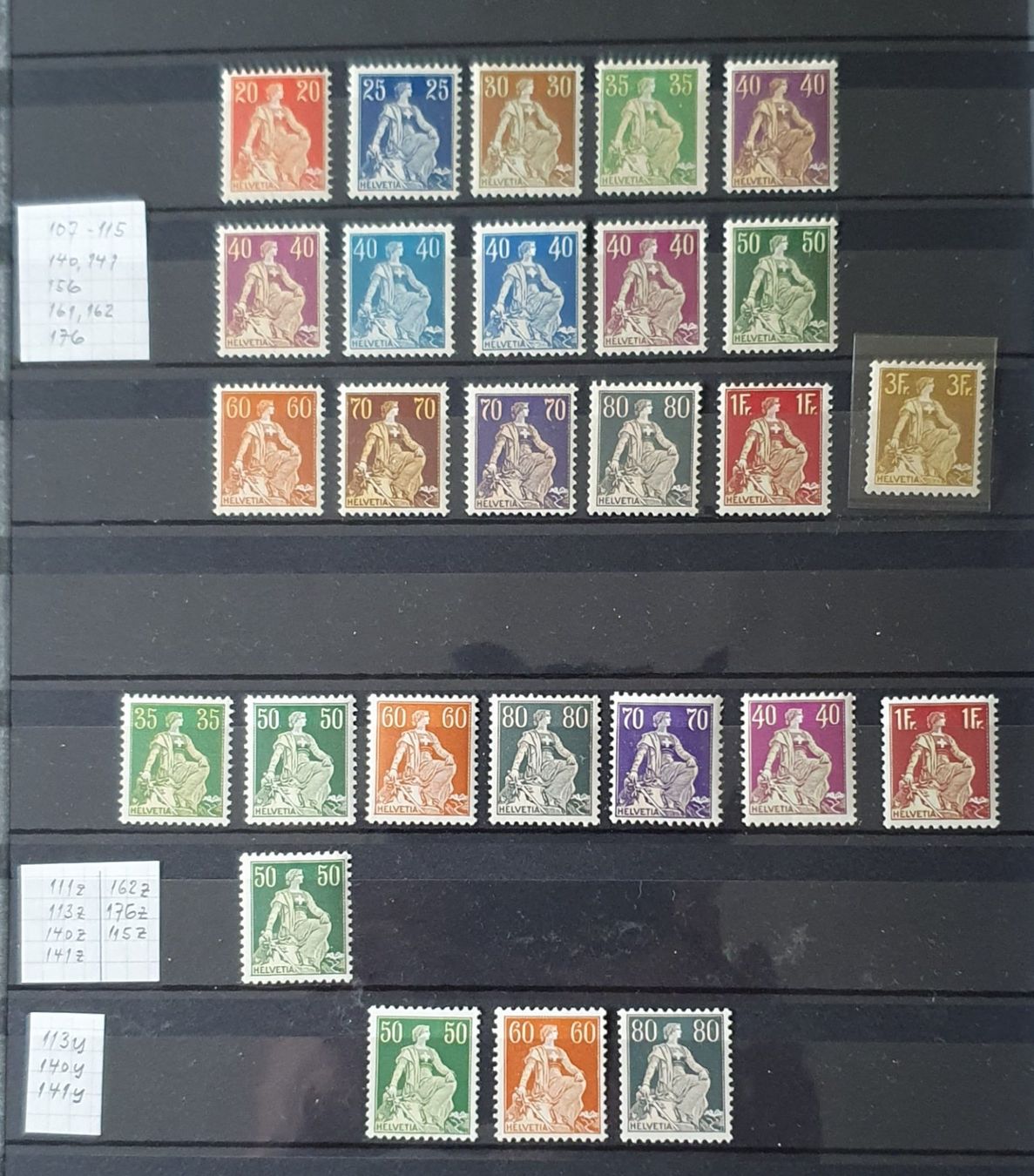 Tutti i francobolli: Sammlung Schweiz 1907 - 1997 Postfrisch – Usato da Kreuzlingen venduto da Rschweiz1 1