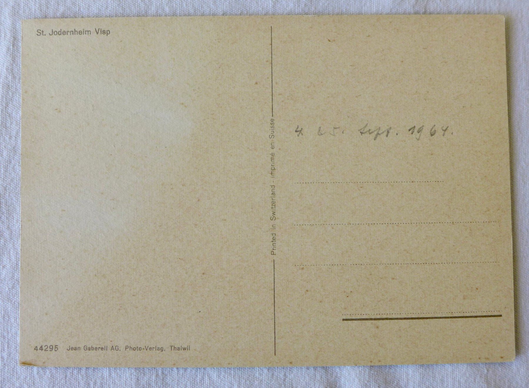 Cartoline postali: AK ST. JODERNHEIM VISP VS – Usato da Wallisellen venduto da aloa09 1