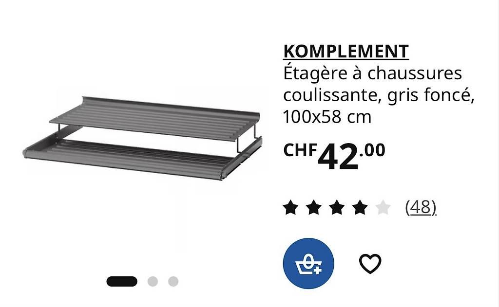 Regale: KOMPLEMENT Étagère à chaussures IKEA – Neu und originalverpackt aus Corseaux von Elo75