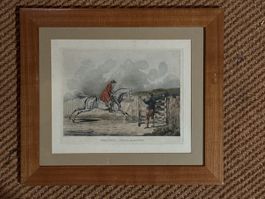 Estampe cheval et cavalier gravure de Henry Alken ~ 1810