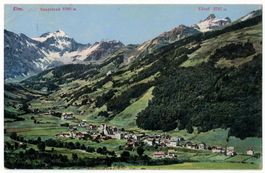 Elm, Hausstock und Kärpf, gelaufen 1916