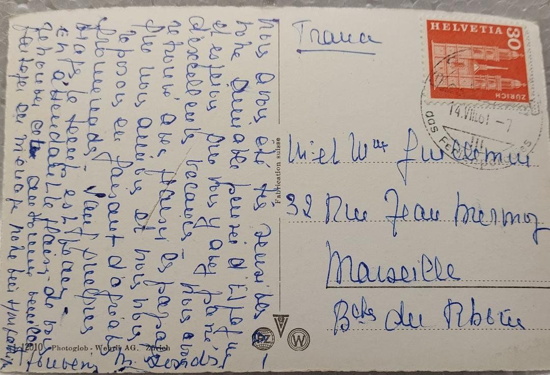 Cartoline postali: GSTAAD  -  Oldenhorn & Diablerets - 1961 – Usato da Delémont venduto da Domdom1 1