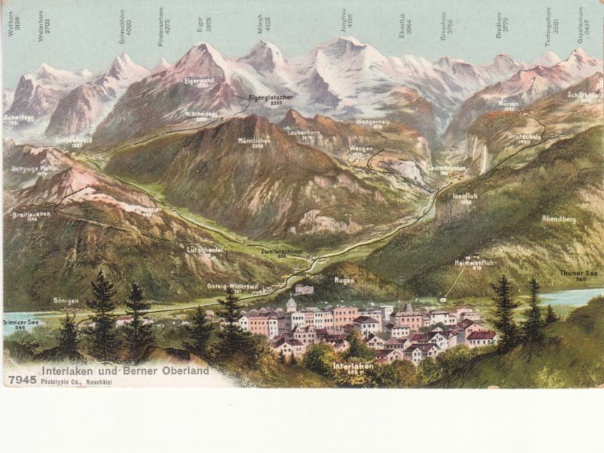 Cartoline postali: Interlaken Berner Oberland ca. 1910 – Usato da Bürglen TG venduto da StampGraf