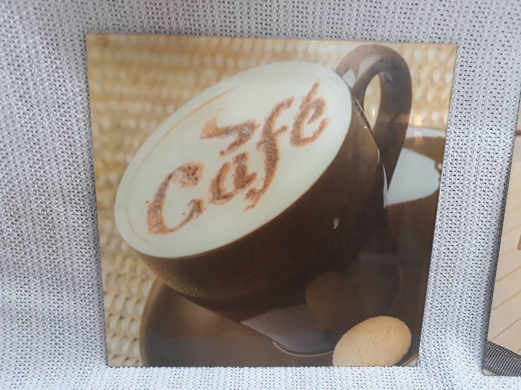 Foto & Immagini: 2 x Glasbilder Cafe 30 x 30 cm – Usato da Schwerzenbach venduto da seb_y79w 1