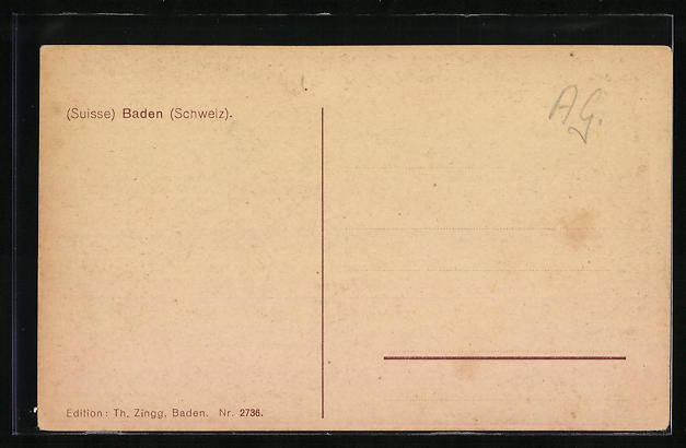 Cartoline postali: Baden, Ortsansicht mit Uferpromenade – Usato da Berlin venduto da bartko-reher 1