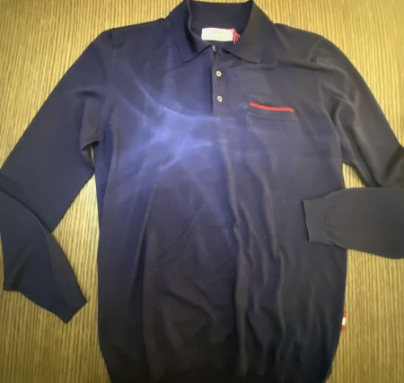 Langarm-Poloshirt Aus Wolle in Blau - Herren - Bally - Langa