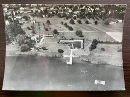 PFÄFFIKON ZH Strandbad / Badeanstalt, Flugaufnahme