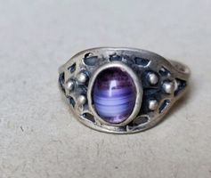 Bague en argent avec agate – Taille 60
