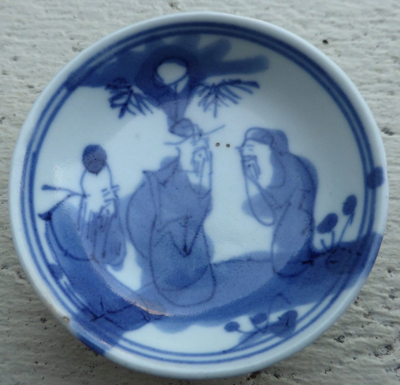 Piatti: ANTIKER ---CHINESISCHER TELLER / SCHALE; 8 CM; HAND GEMACHT – Usato da Zürich venduto da tritonis 5